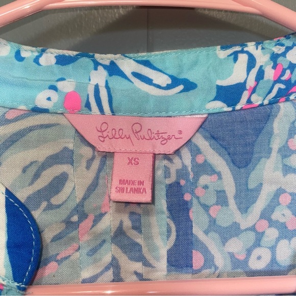 Lilly Pulitzer Sarasota Top in Into the Deep Bay Blue XS - Picture 2 of 5